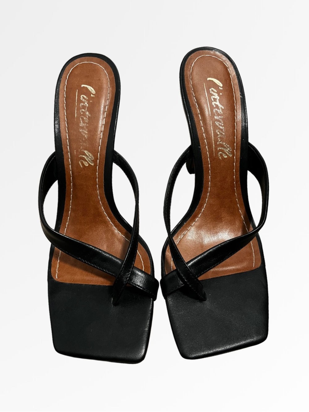 L'Intervalle Strappy Square-Toe Slide Heels